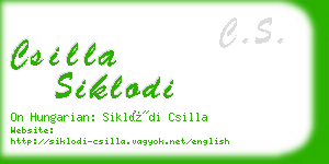 csilla siklodi business card